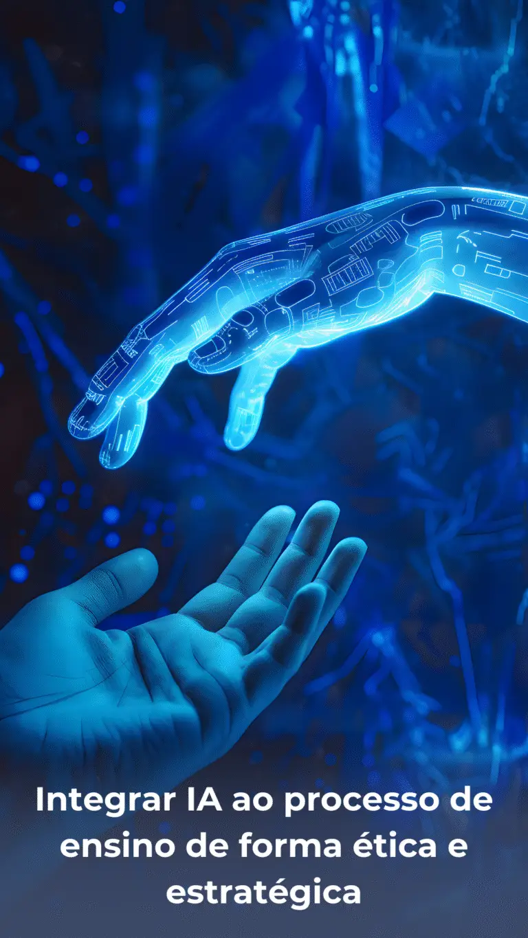 Mão humana e mão de IA