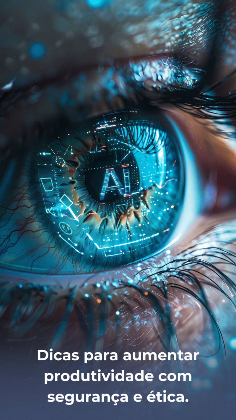 Olho himano com a letra AI dentro da iris